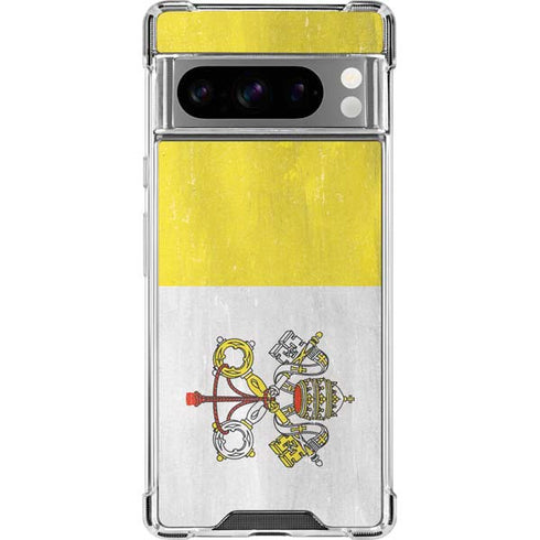 Vatican City Flag Distressed Google Pixel 8 Pro Clear Case
